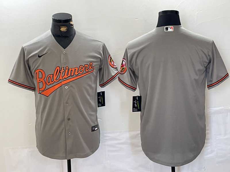 Men%27s Baltimore Orioles Blank Grey Stitched MLB Cool Base Nike Jersey->baltimore orioles->MLB Jersey